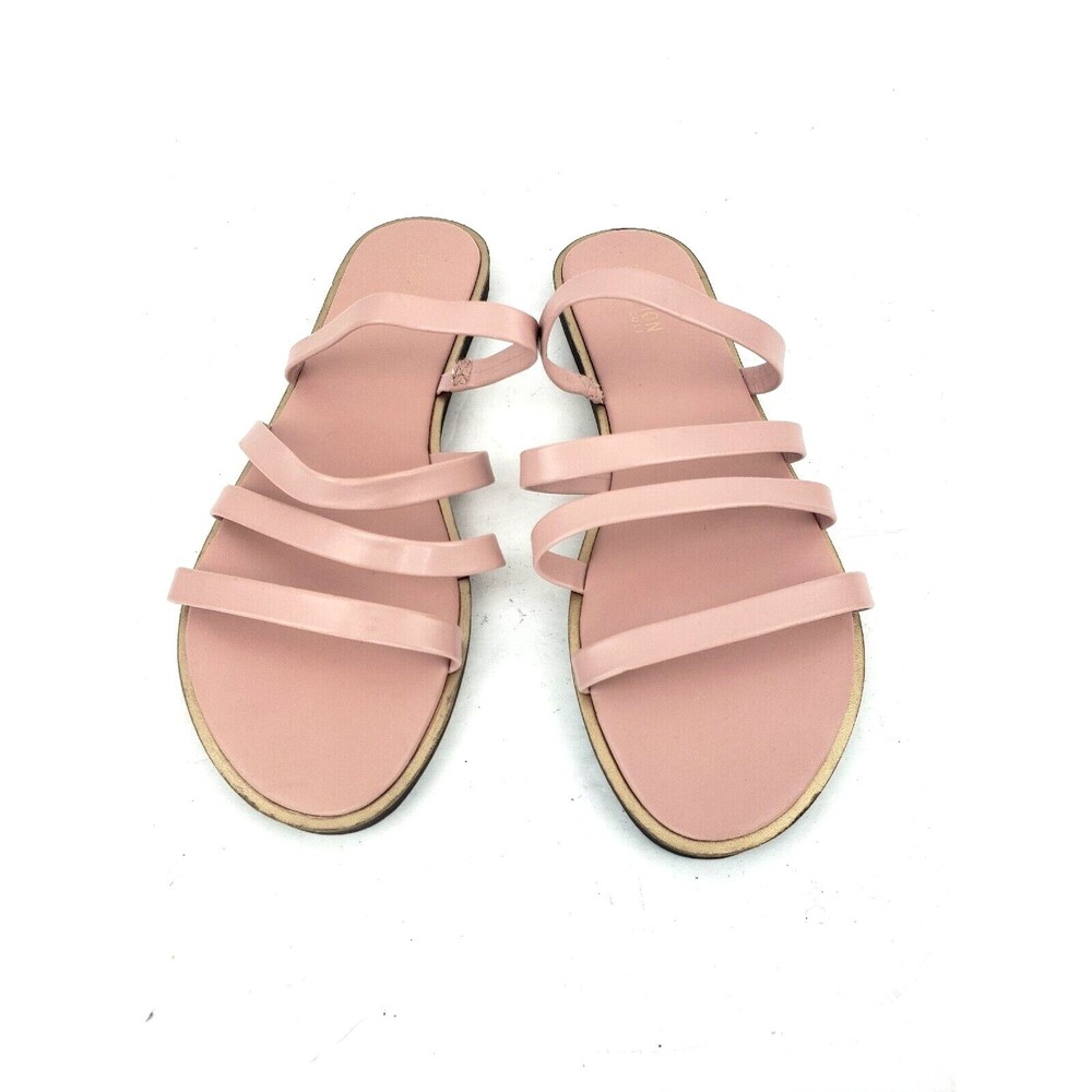 Reaction Kenneth Cole Sloan Four Band Strappy Slide Sandal in Blush Pink Size 10 - Picture 2 of 16